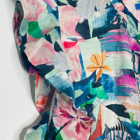 Chufy Addi “My Aussie Days” short sleeve long tropical fish print dress XS NWT - Picture 9 of 16